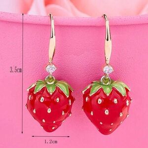 Strawberry Red Earrings